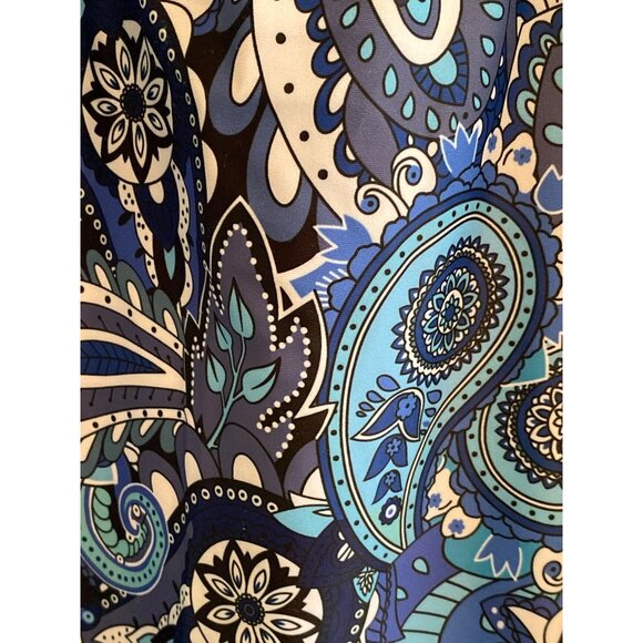 Womens XL Blue Paisley Print Tankini Top With Adjustable Straps & Tummy Control - Picture 2 of 11